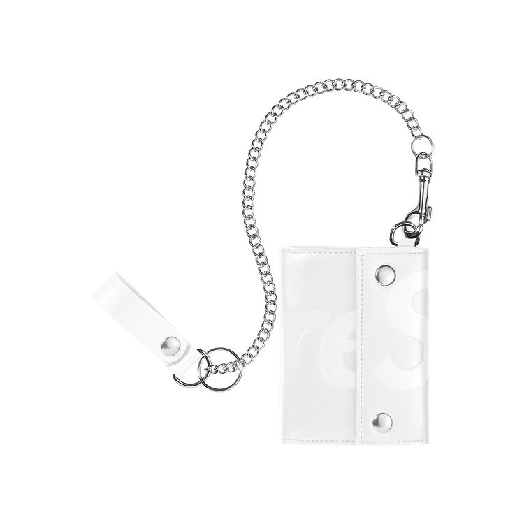 Supreme Leather Chain Wallet (SS26) White