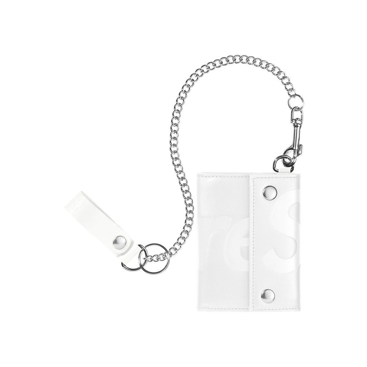 Supreme Leather Chain Wallet (SS26) White