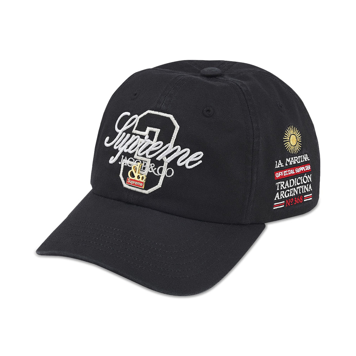 Supreme x La Martina 6-Panel Black
