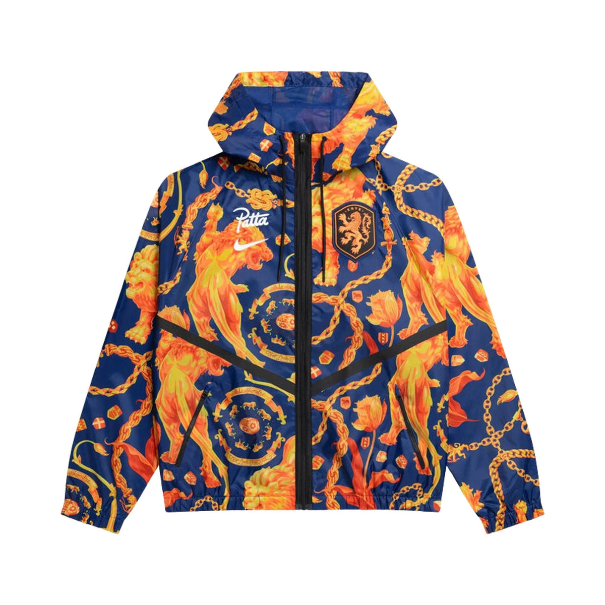 Nike x Patta World Cup Anthem Jacket Netherlands Orange Navy front