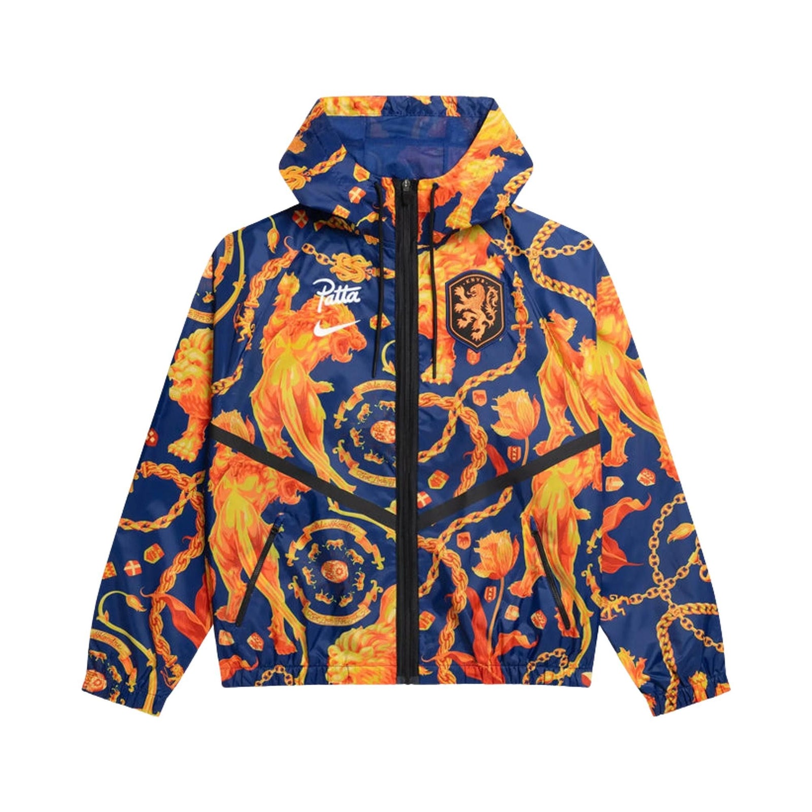 Nike x Patta World Cup Anthem Jacket Netherlands Orange Navy front
