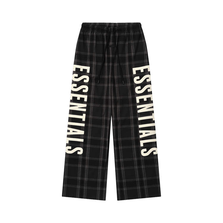 Fear of God Essentials Flannel Lounge Pant Vintage Black Plaid (SS26)