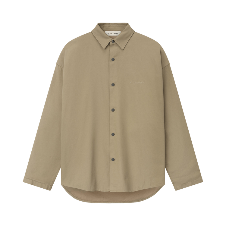 Fear of God Essentials Cotton Canvas Overshirt Dune (SS26)