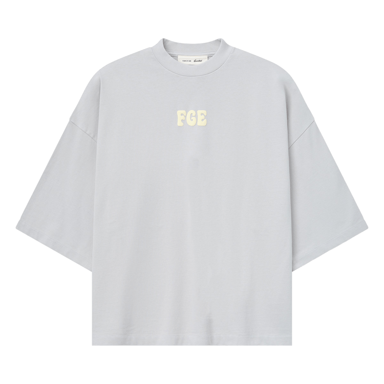 Fear of God Essentials Heavy Jersey Merch Tee Boxy Fit Washed Overcast (SS26)