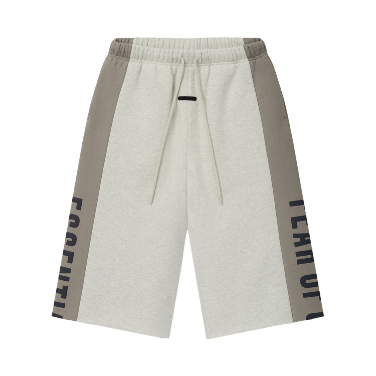 Fear of God Essentials Panelled Raw Cut Off Sweatpant Vanilla Heather/Seal (SS26)