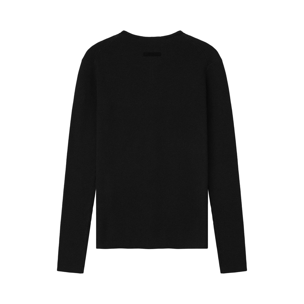 Fear of God Essentials Women's Signature Rib Knit Fitted Long Sleeve Zip Up Tee Vintage Black (SS26)