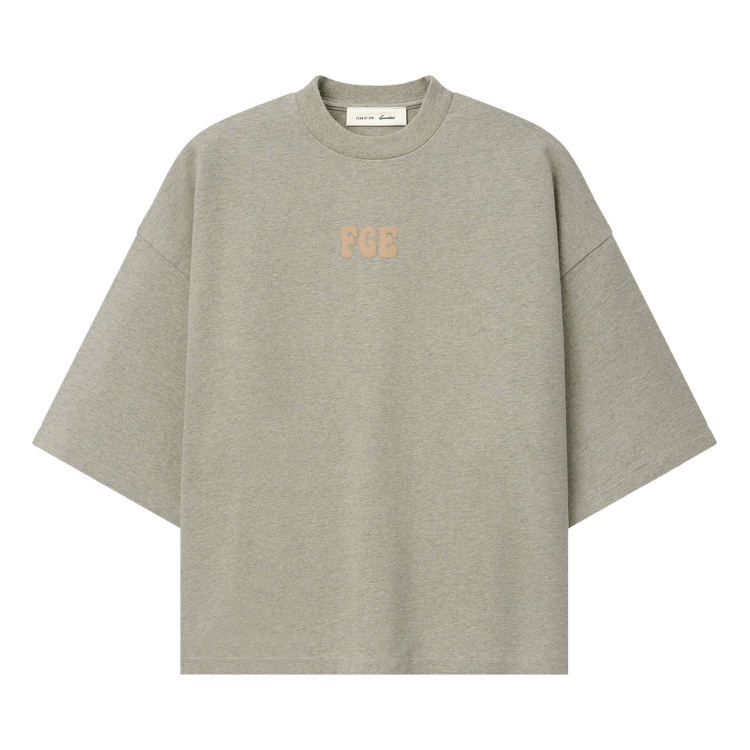 Fear of God Essentials Heavy Jersey Merch Tee Boxy Fit Washed Seal Heather (SS26)