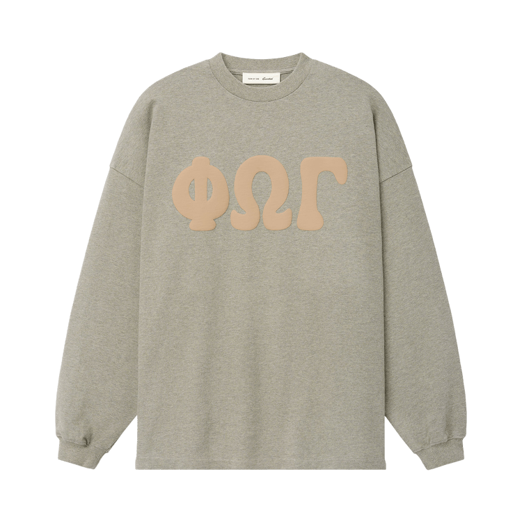 Fear of God Essentials Heavy Jersey Merch Long Sleeve Tee Washed Seal Heather (SS26)