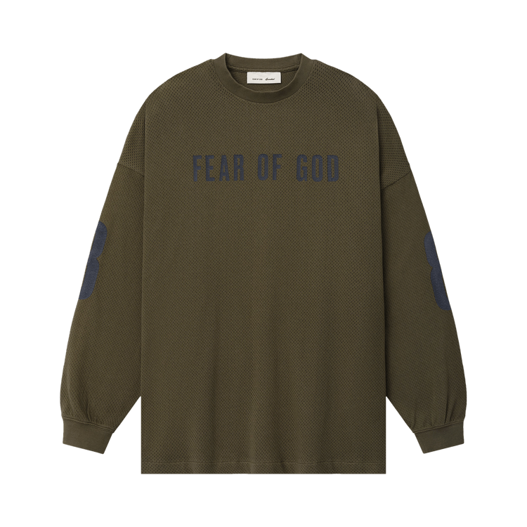 Fear of God Essentials Sport Mesh Merch Long Sleeve Tee Moss (SS26)