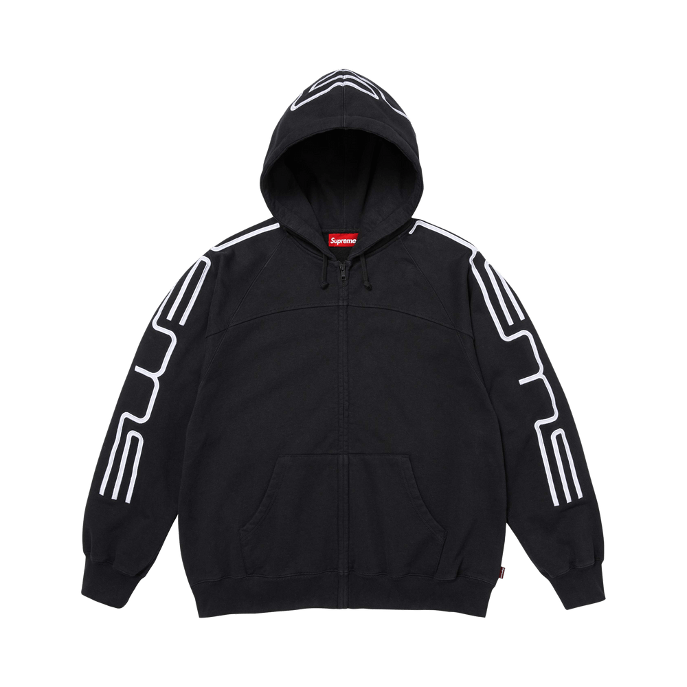 Supreme Connect Zip Up Hooded Sweatshirt Black - Im Your Wardrobe
