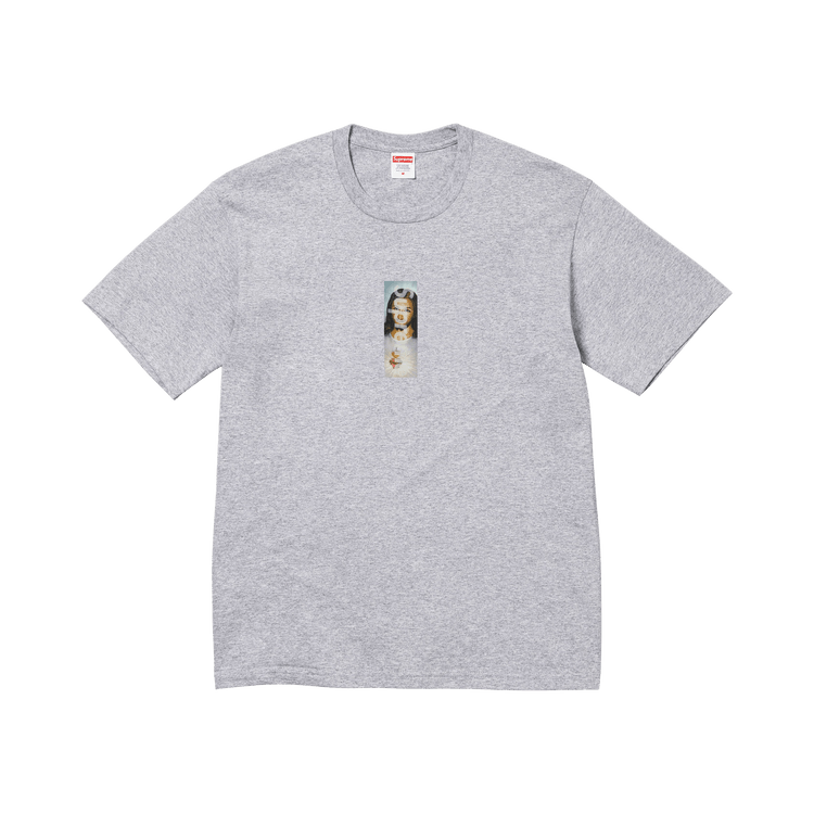 Supreme Prayer Card Box Logo Tee Heather Grey