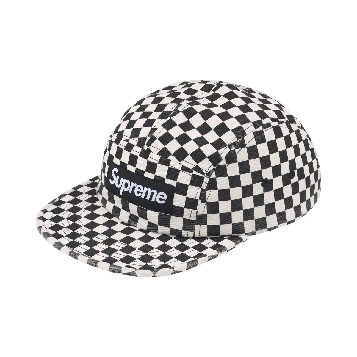 Supreme Washed Chino Twill Camp Cap Checkerboard (FW26)