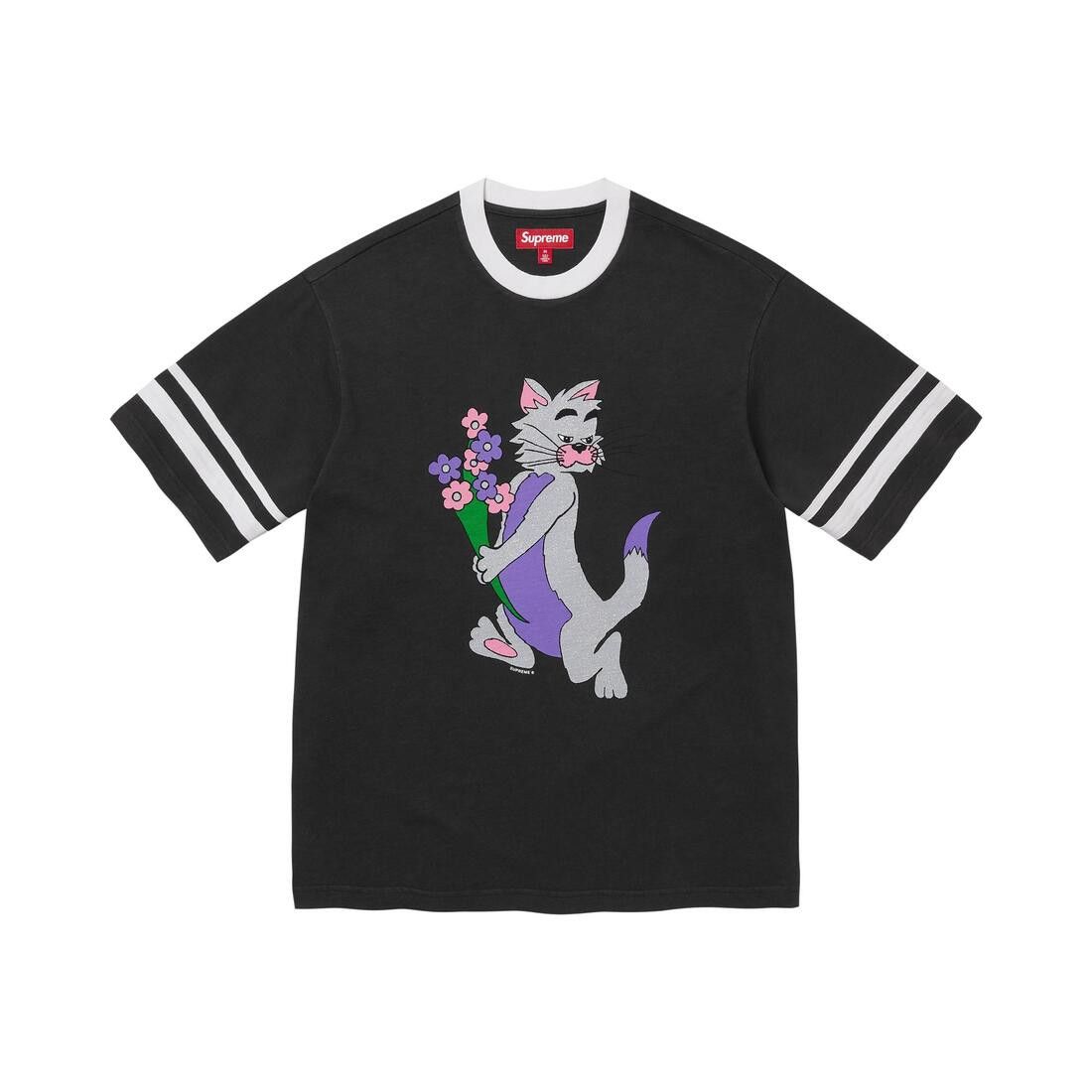 Supreme Glitter Cat Short-Sleeve Top Black - Im Your Wardrobe