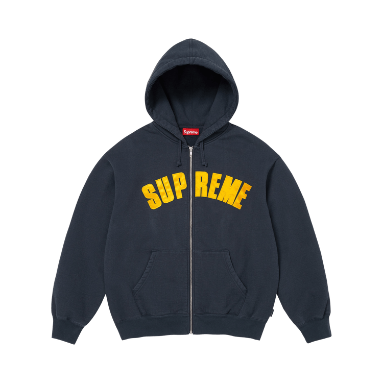 Supreme x Larry Clark Zip Up Hooded Sweatshirt Navy