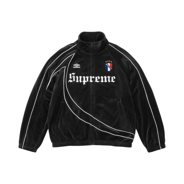 Supreme x Umbro Velour Track Jacket Black