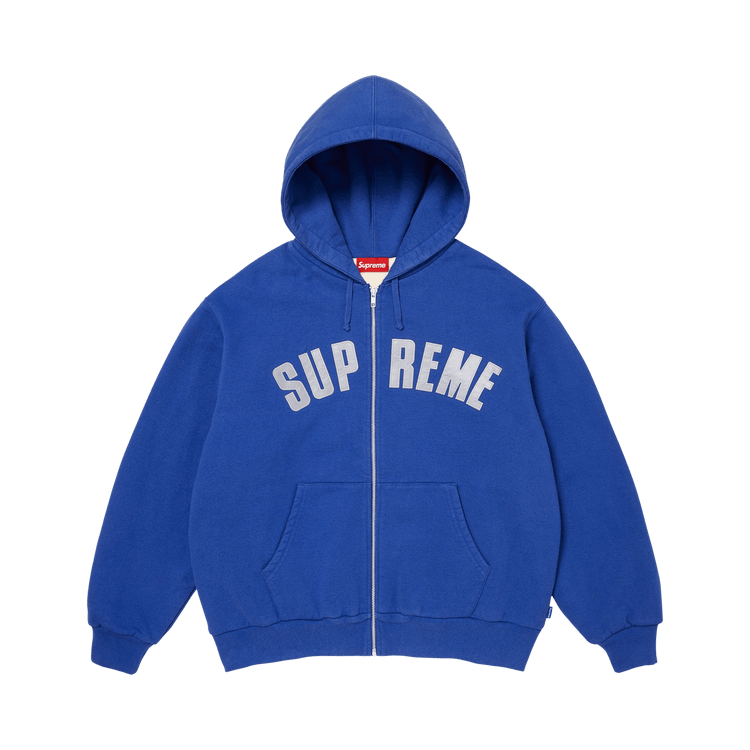 Supreme Arc Thermal Lined Zip Up Hooded Sweatshirt Royal