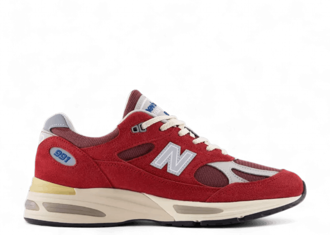 New Balance 991v2 Made in UK Vintage Sports Karanda Red