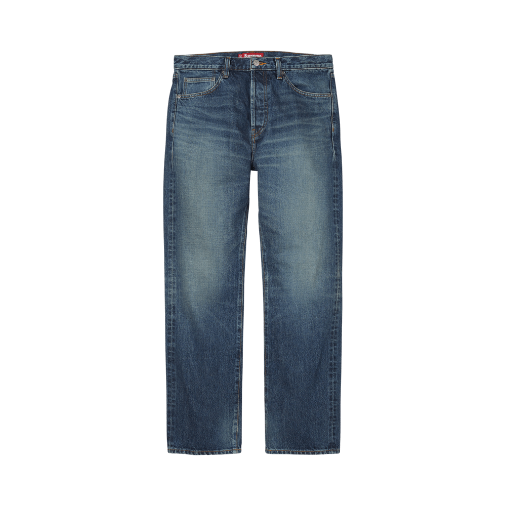 Supreme Slim Straight Selvedge Jean Washed Indigo - Im Your Wardrobe