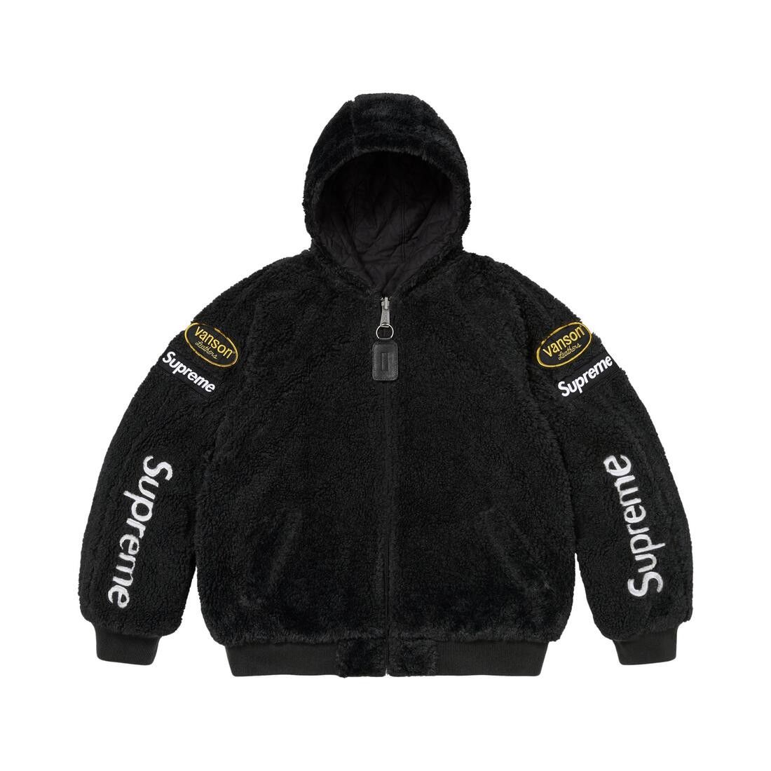 Supreme x Vanson Leathers Reversible Quilted Hooded Jacket Black - Im Your Wardrobe