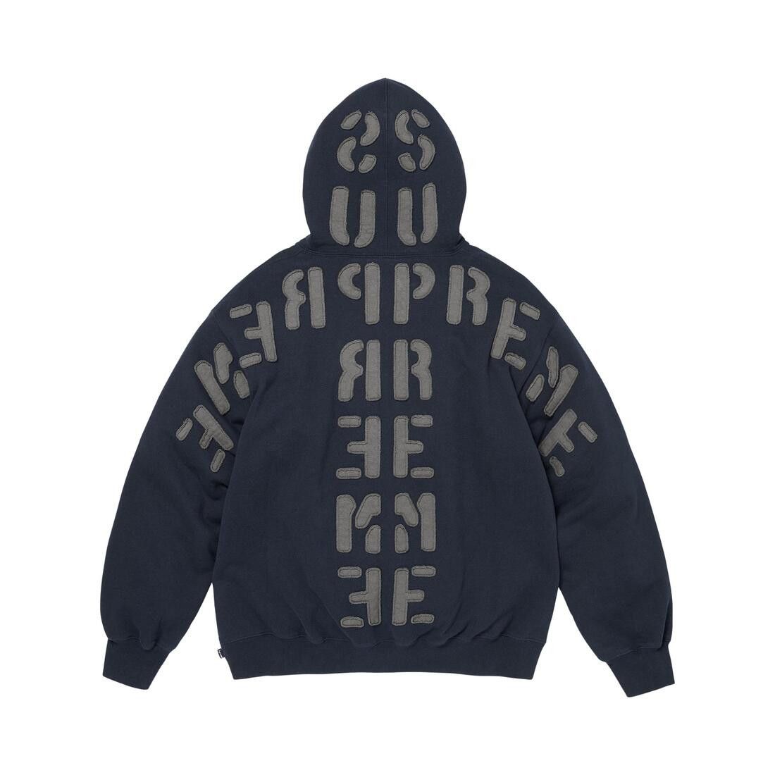 Supreme Mirrored Appliqué Hooded Sweatshirt Navy - Im Your Wardrobe