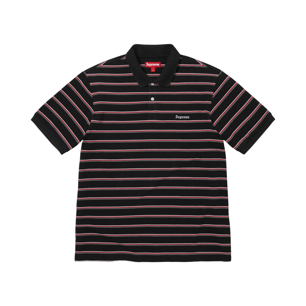 Supreme Stripe Polo Black - Im Your Wardrobe