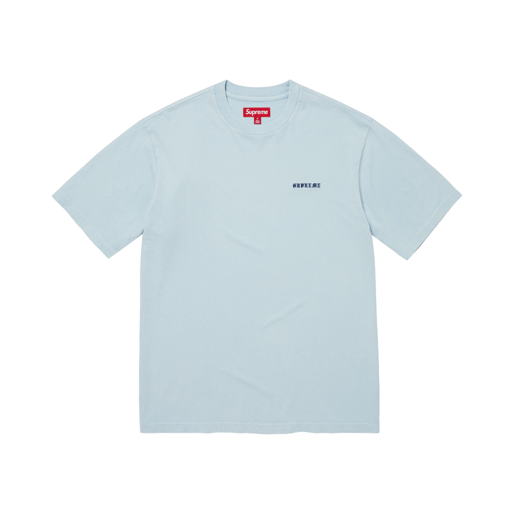 Supreme Washed Short-Sleeve Top Light Blue - Im Your Wardrobe