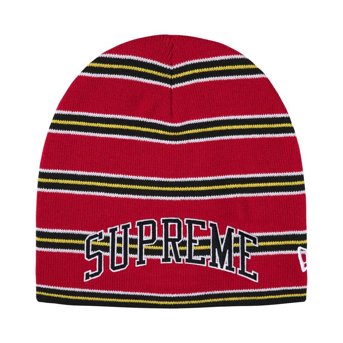 Supreme New Era Stripe Beanie Red - Im Your Wardrobe