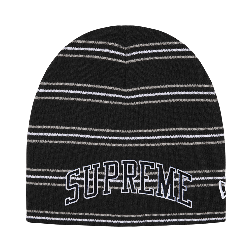 Supreme New Era Stripe Beanie Black - Im Your Wardrobe