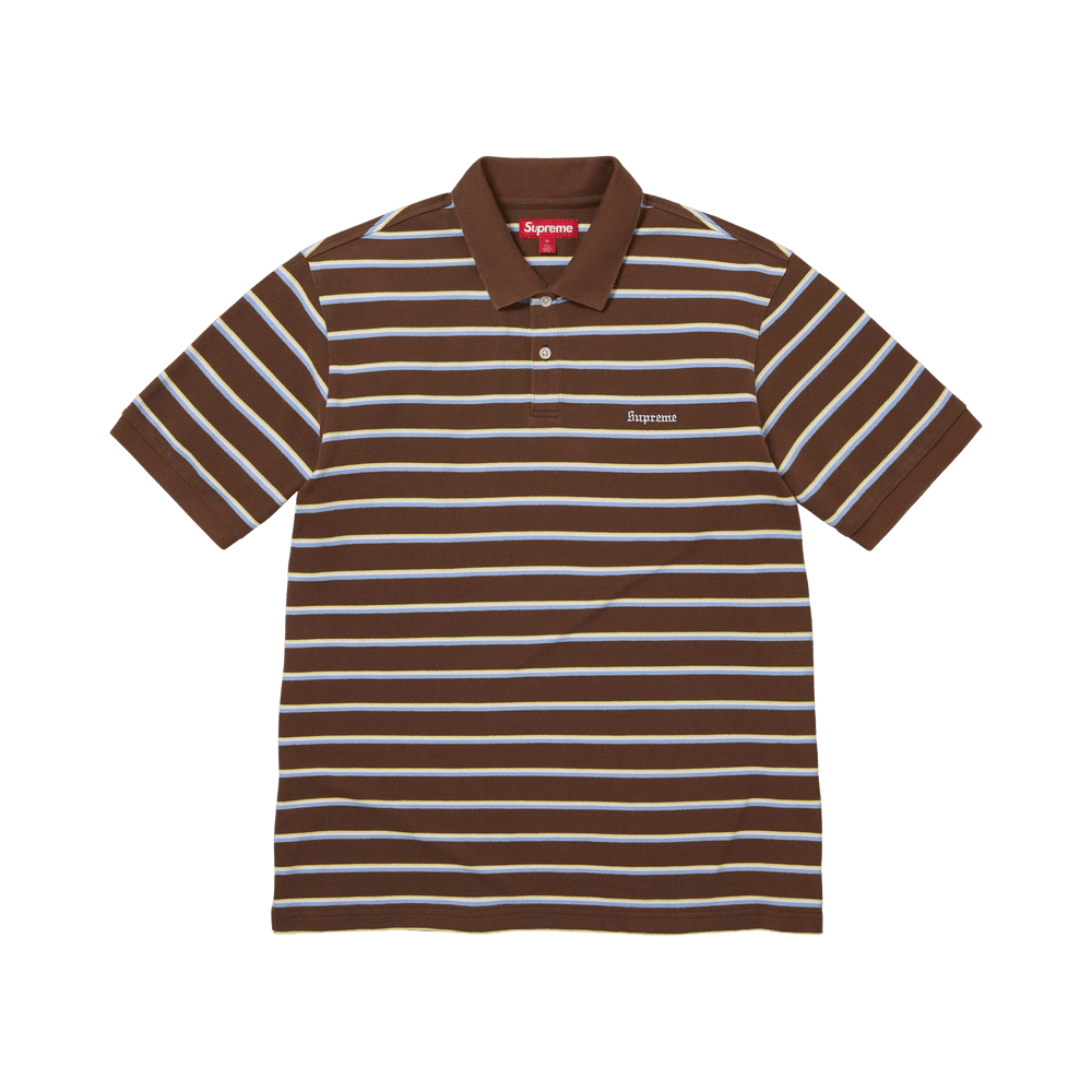 Supreme Stripe Polo Brown - Im Your Wardrobe