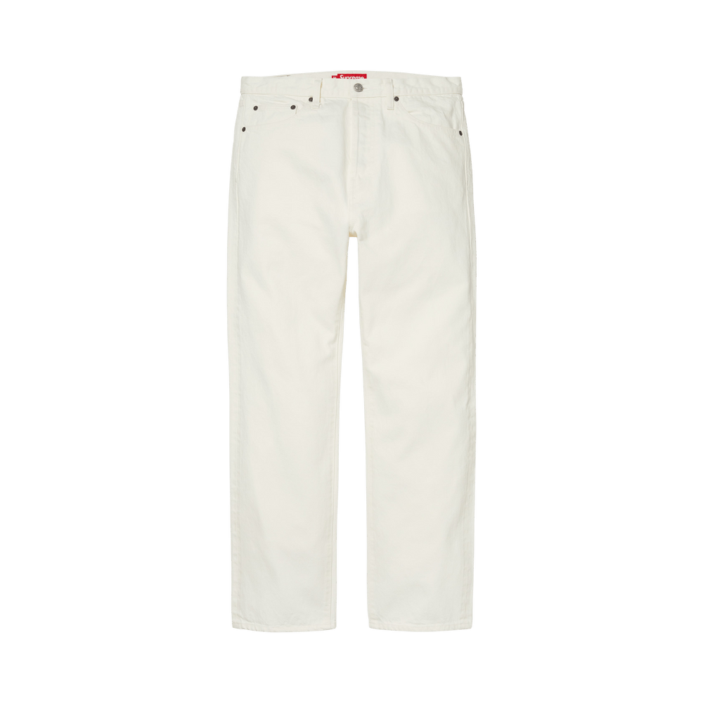 Supreme Slim Straight Selvedge Jean White - Im Your Wardrobe