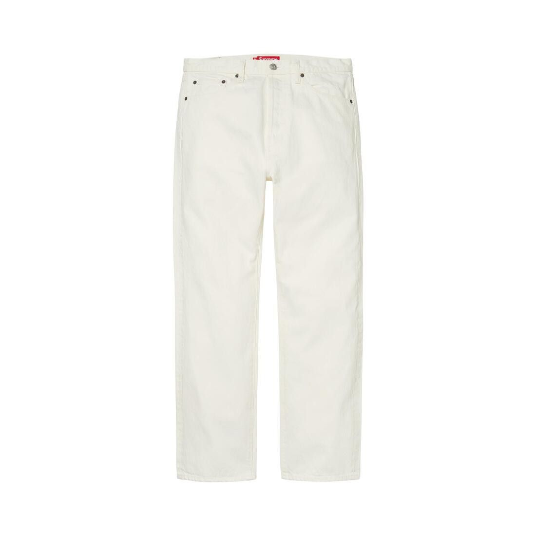 Supreme Slim Straight Selvedge Jean White - Im Your Wardrobe