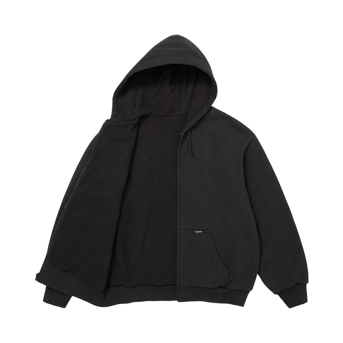 Supreme Reversible Work Zip Up Hooded Sweatshirt Black - Im Your Wardrobe