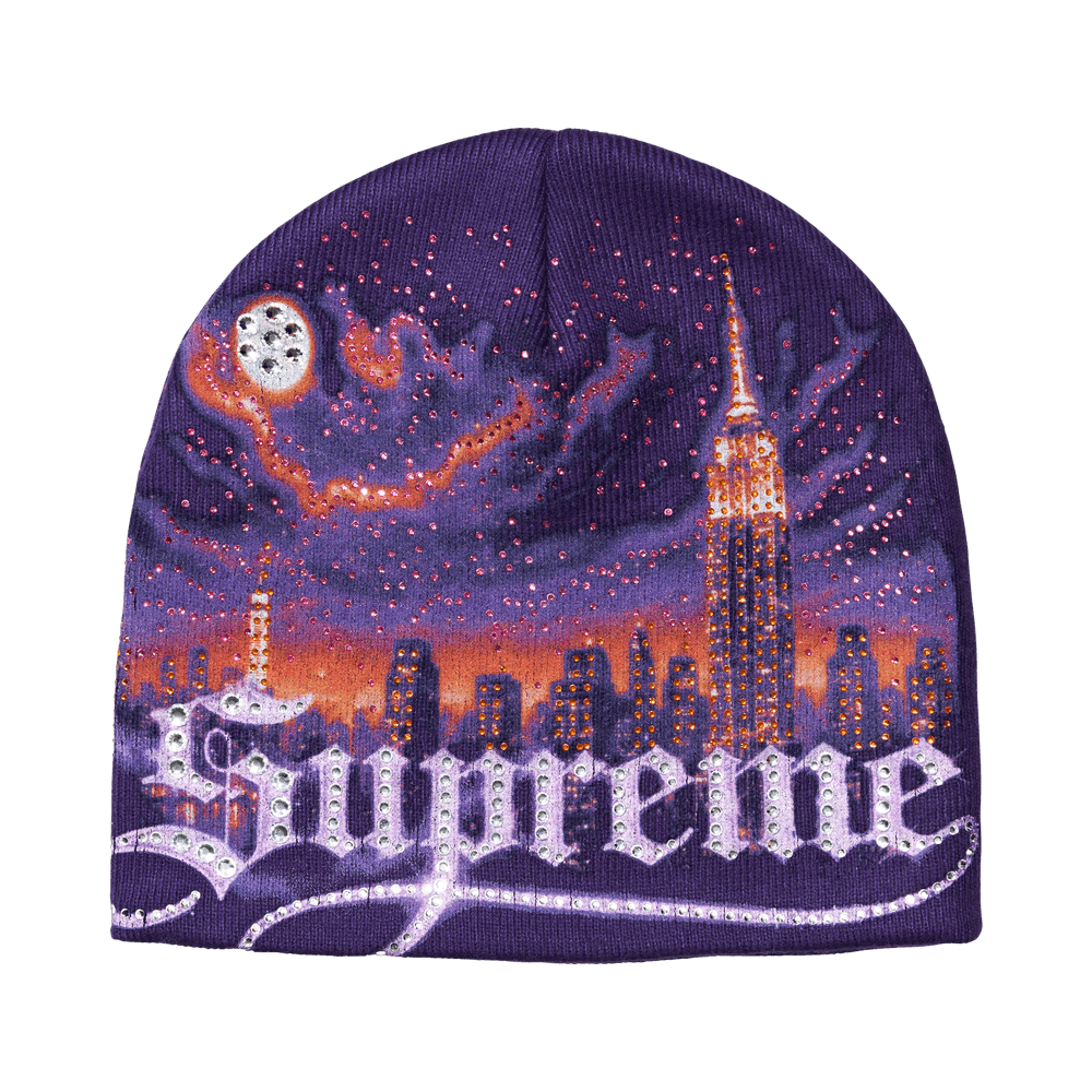 Supreme Cityscape Beanie Purple - Im Your Wardrobe