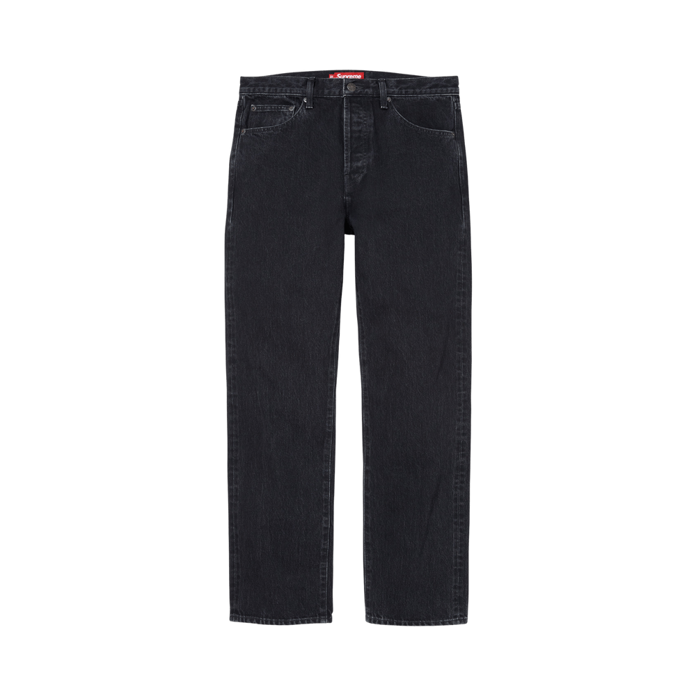 Supreme Slim Straight Selvedge Jean Washed Black - Im Your Wardrobe