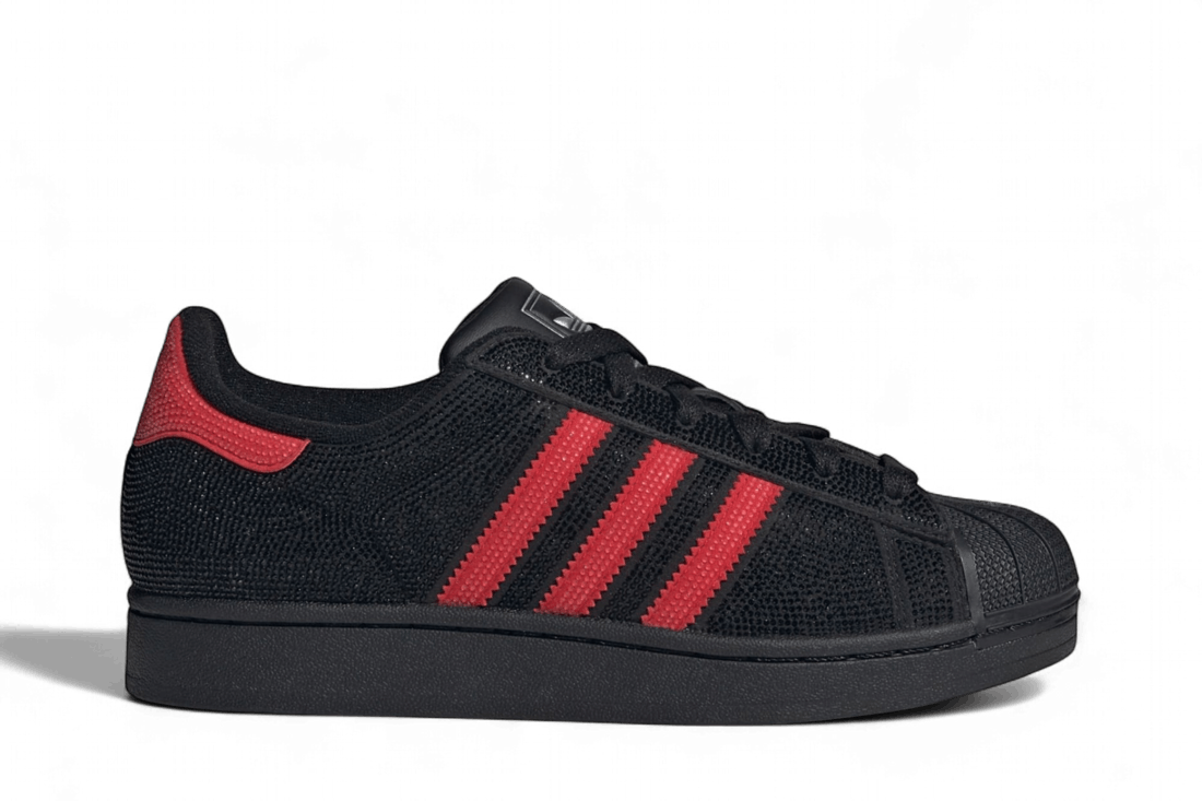 adidas Superstar II Rhinestone Black Better Scarlet (W)
