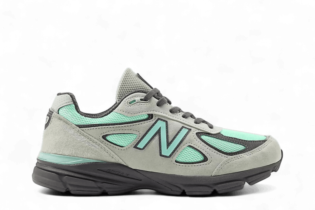 New Balance 990v4 Made in USA Silver Moss Bright Mint