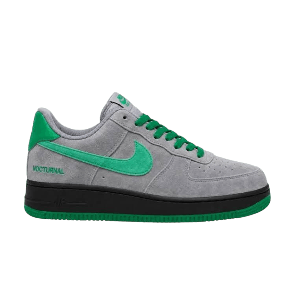 Nocturnal x Nike SB Air Force 1 Low Grey Suede With Green Swoosh