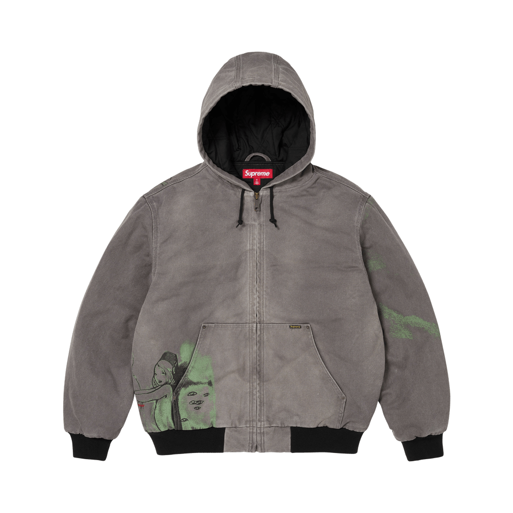 Supreme x Rita Ackermann Hooded Work Jacket Grey