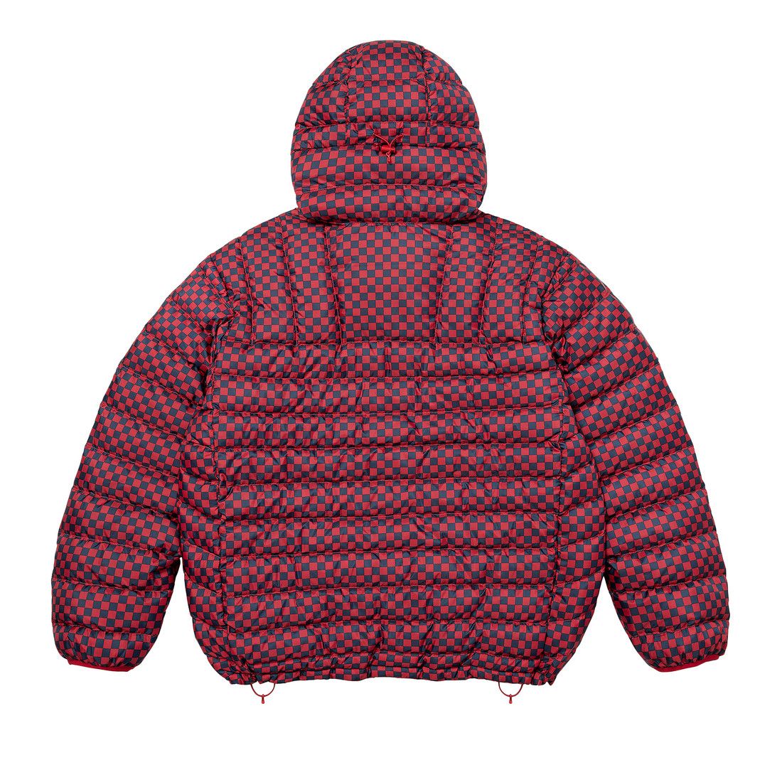 Supreme Micro Down Half Zip Hooded Pullover (FW26) Red Checkerboard