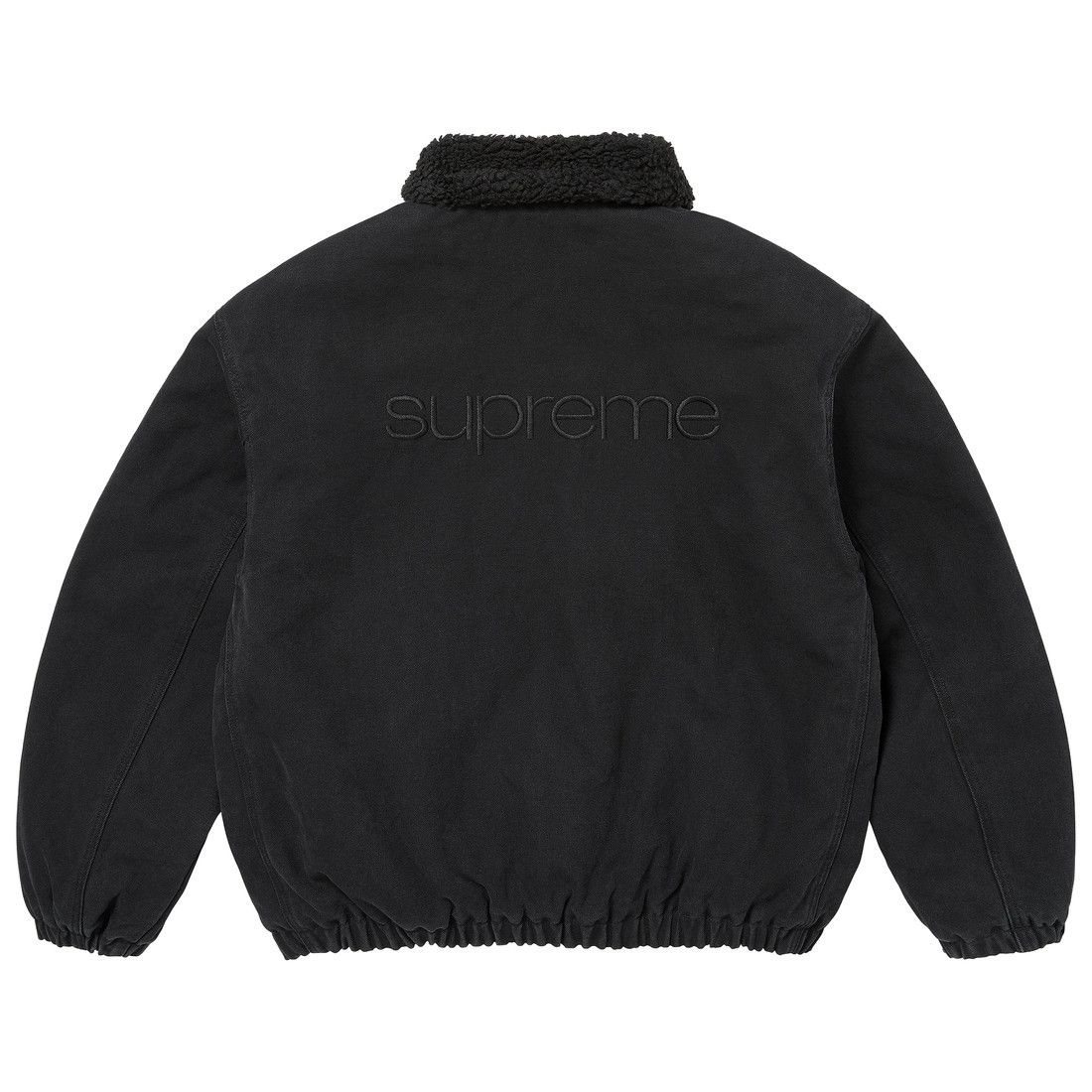 Supreme Faux Shearling Lined Bomber Jacket Black
