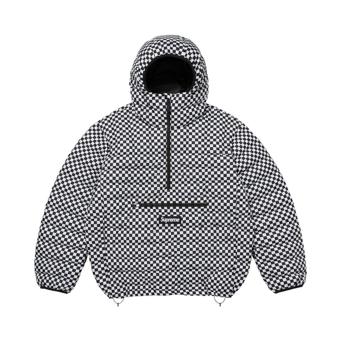 Supreme Micro Down Half Zip Hooded Pullover (FW26) White Checkerboard
