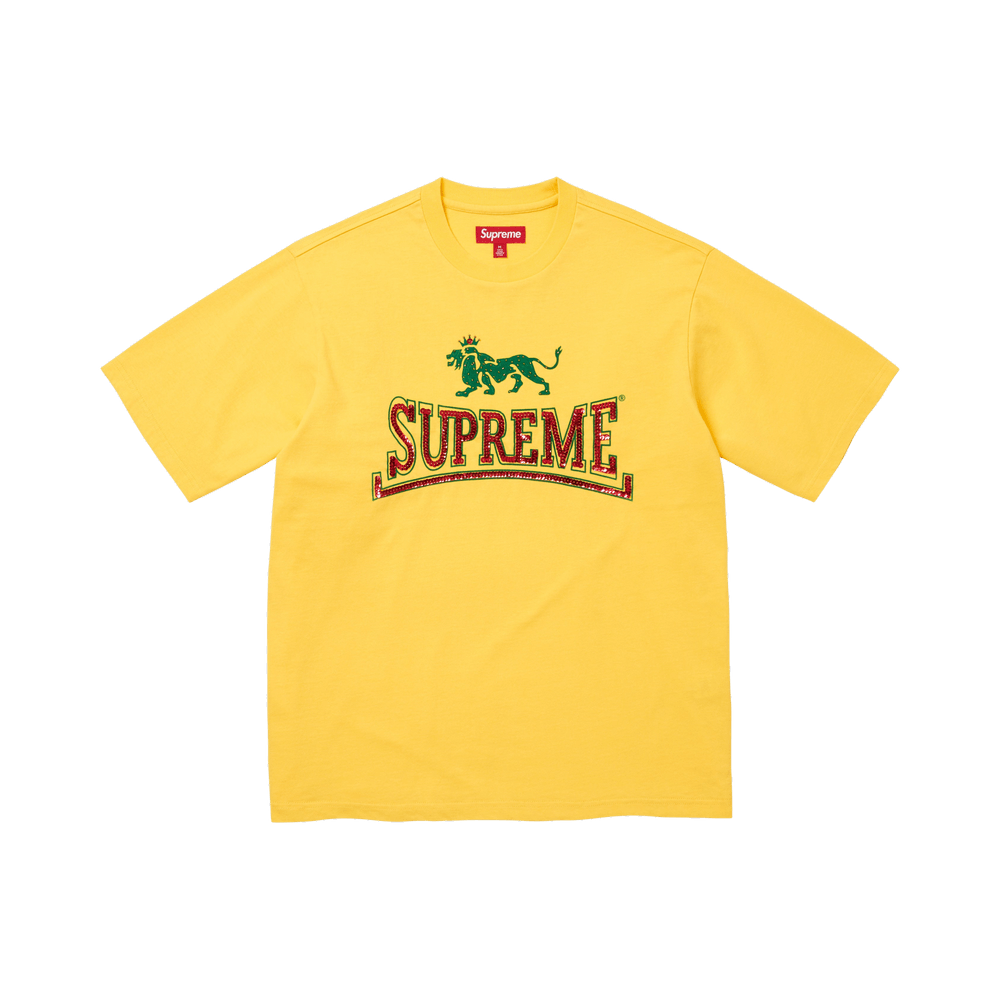 Supreme Milan Sequin Short-Sleeve Top Yellow