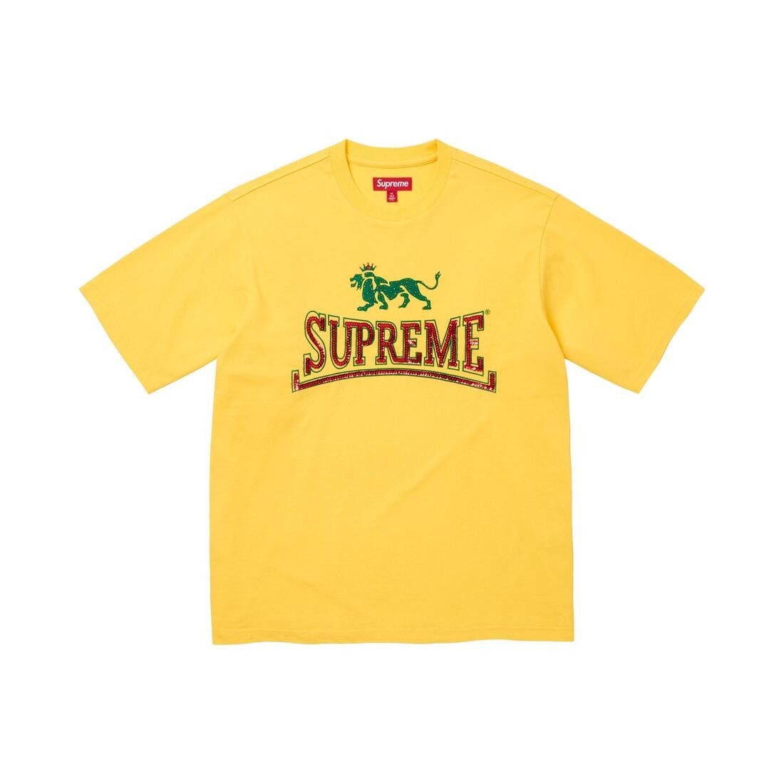 Supreme Milan Sequin Short-Sleeve Top Yellow