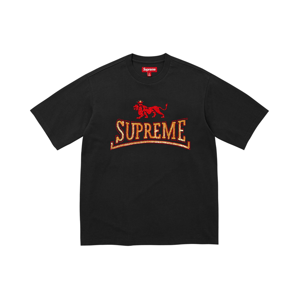 Supreme Milan Sequin Short-Sleeve Top Black