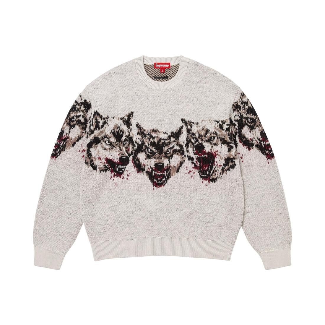 Supreme Wolves Sweater White