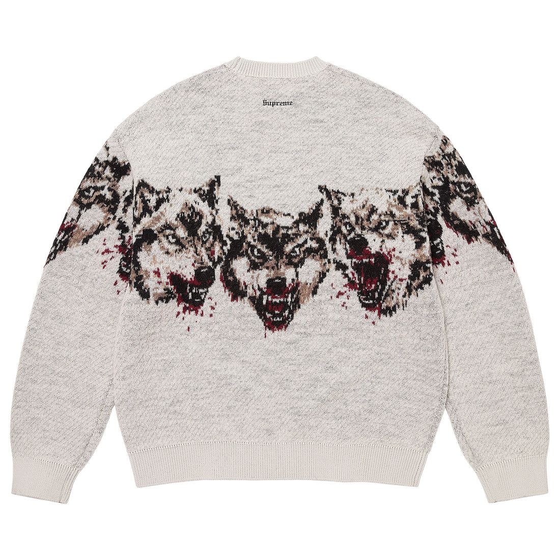Supreme Wolves Sweater White
