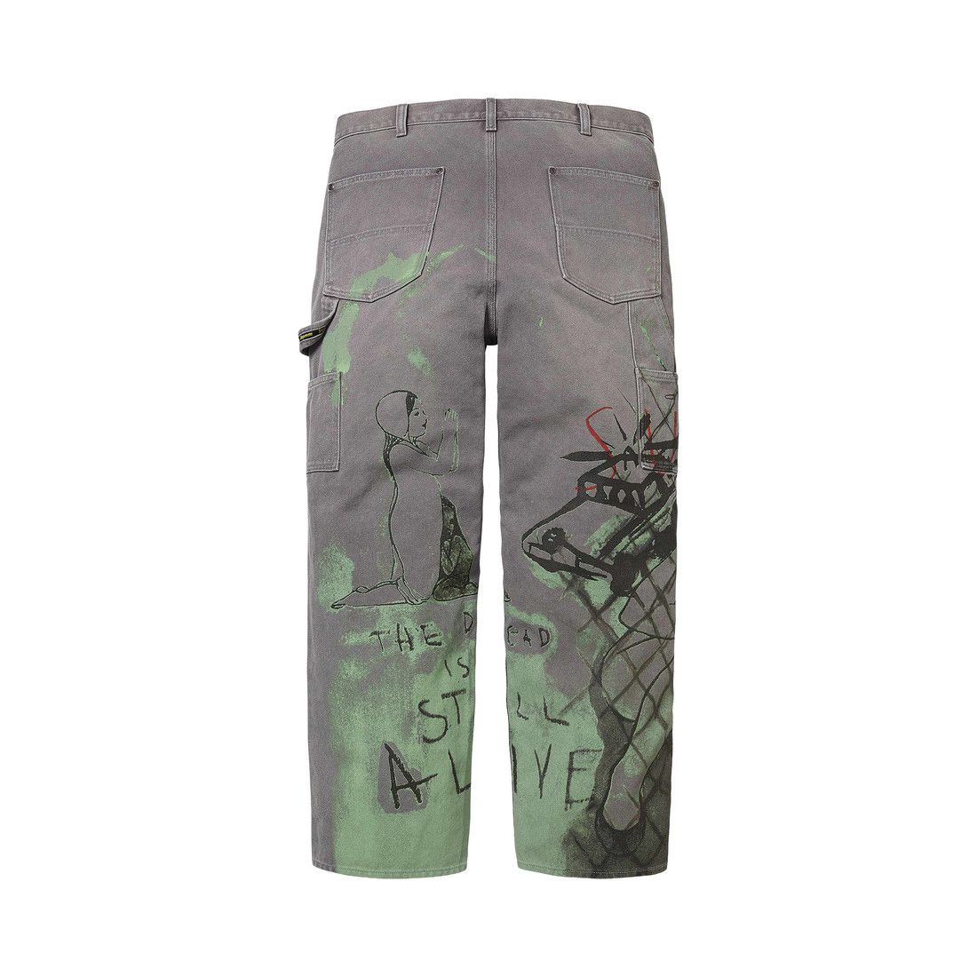 Supreme x Rita Ackermann Double Knee Painter Pant Grey
