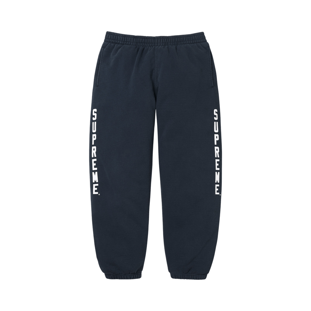 Supreme Washed Logo Sweatpant Navy
