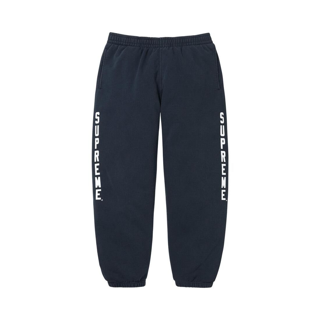 Supreme Washed Logo Sweatpant Navy