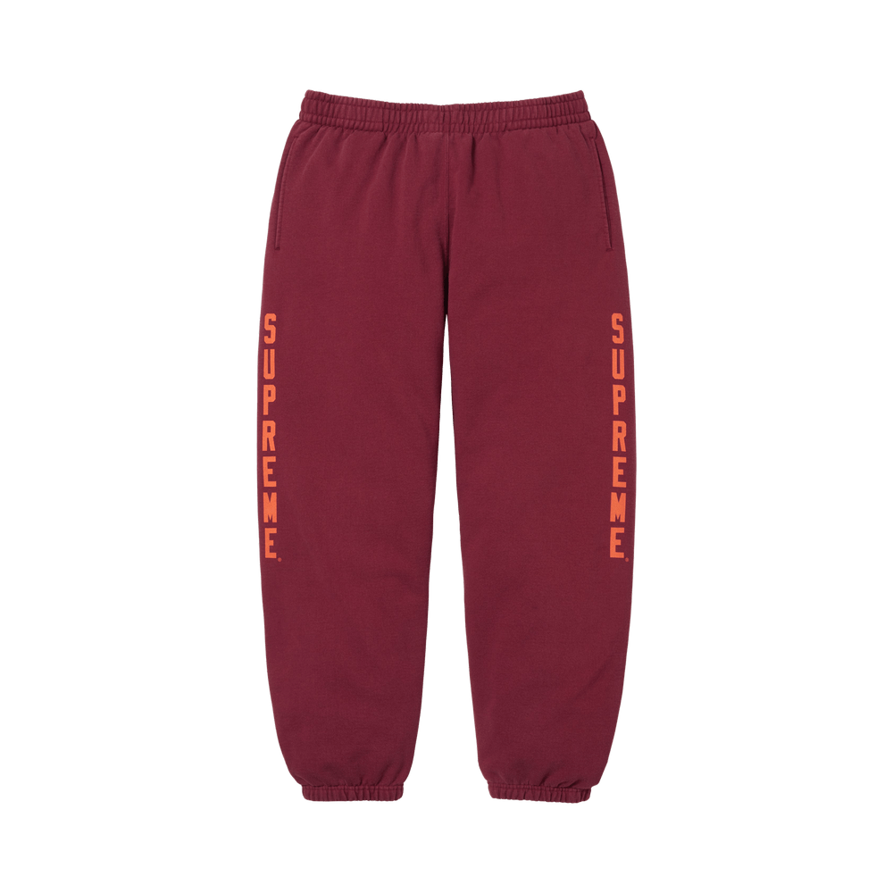 Supreme Washed Logo Sweatpant Cardinal